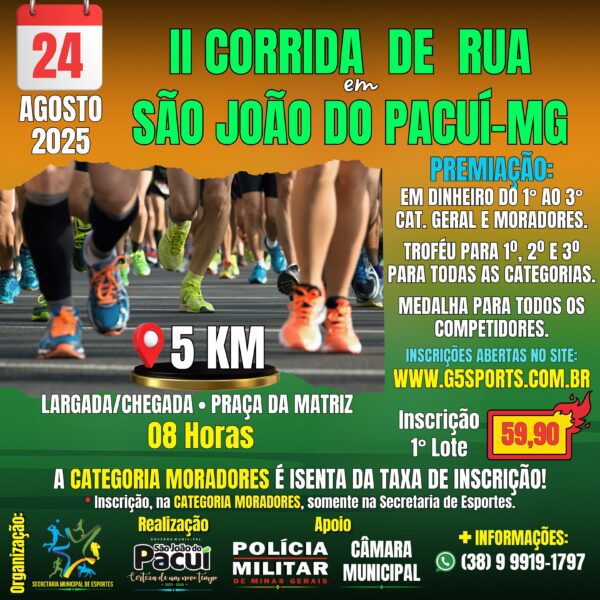 Corrida Rústica São João do Pacuí - MG